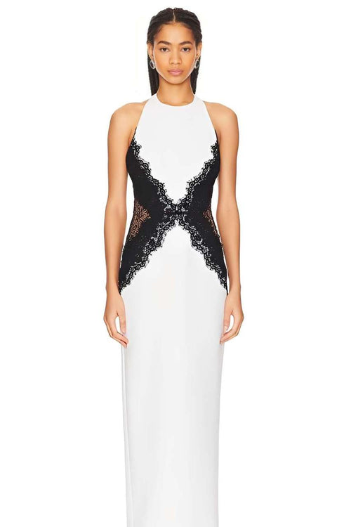 Open Back Lace Maxi Dress