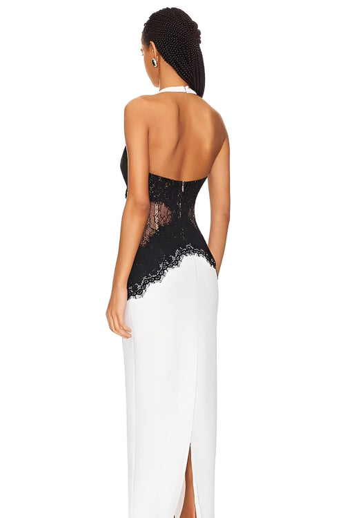 Open Back Lace Maxi Dress