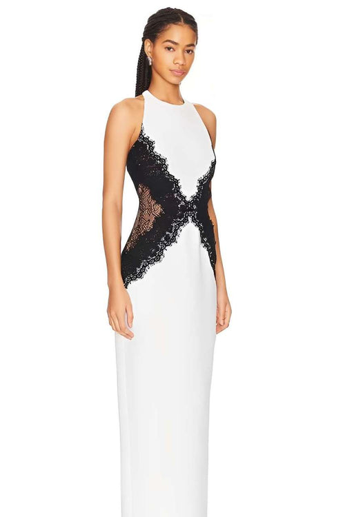 Open Back Lace Maxi Dress