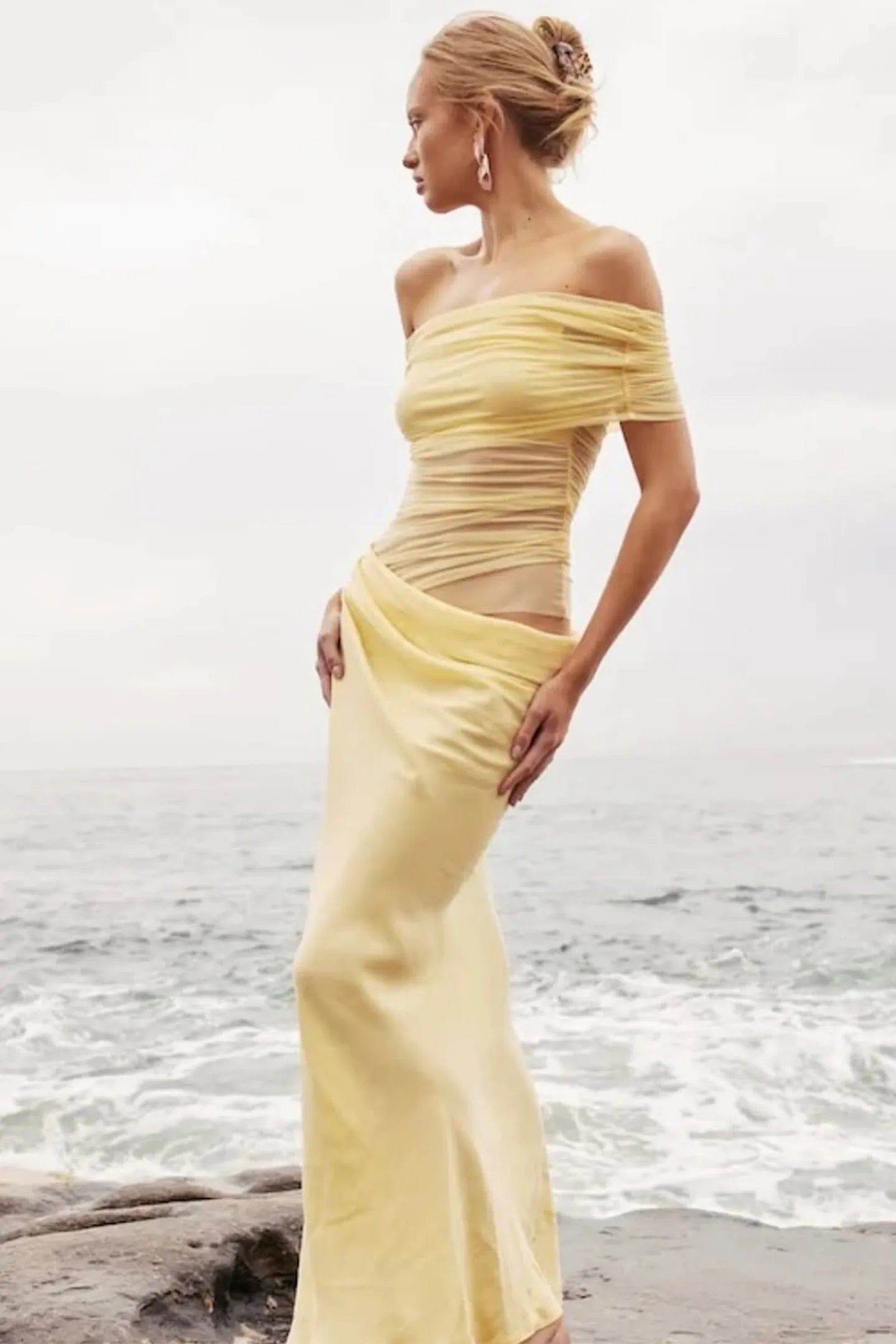 The Lioraë Off Shoulder Maxi Dress