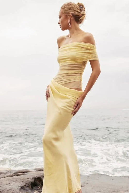 The Lioraë Off Shoulder Maxi Dress