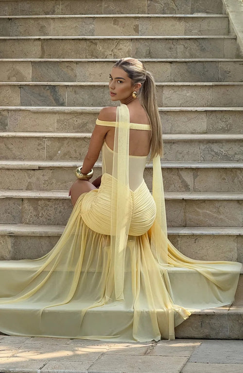 Ariel Thigh High Maxi Dress