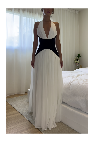 The Elyzá Contrast Maxi Dress
