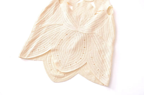 White Crochet Cutout Mini Dress