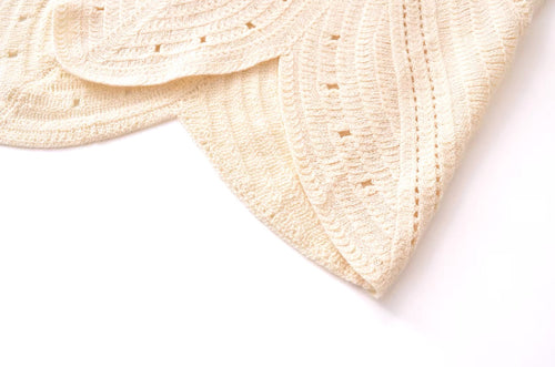 White Crochet Cutout Mini Dress