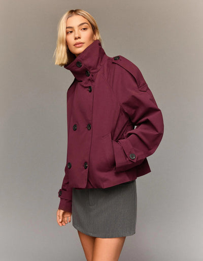 The Brookvale High Neck Short Trench