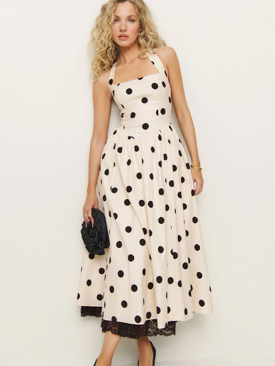 The Marisól Polka Dot Halter Dress