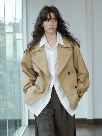 Éliane Oversized Tailored Cropped Trench