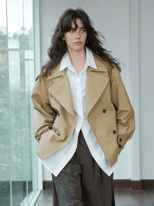 Éliane Oversized Tailored Cropped Trench