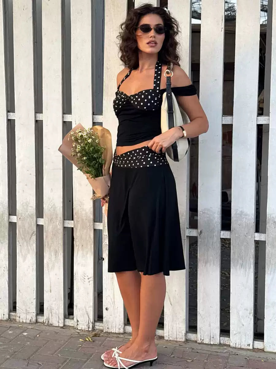Midnight Polka Dot Two-Piece Set