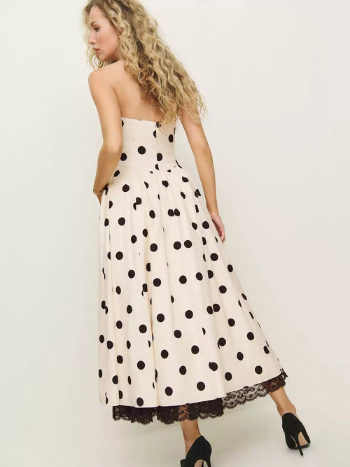 The Marisól Polka Dot Halter Dress