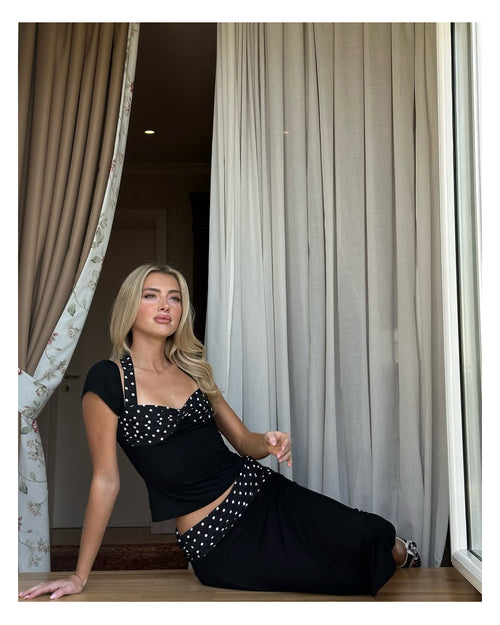 Midnight Polka Dot Two-Piece Set