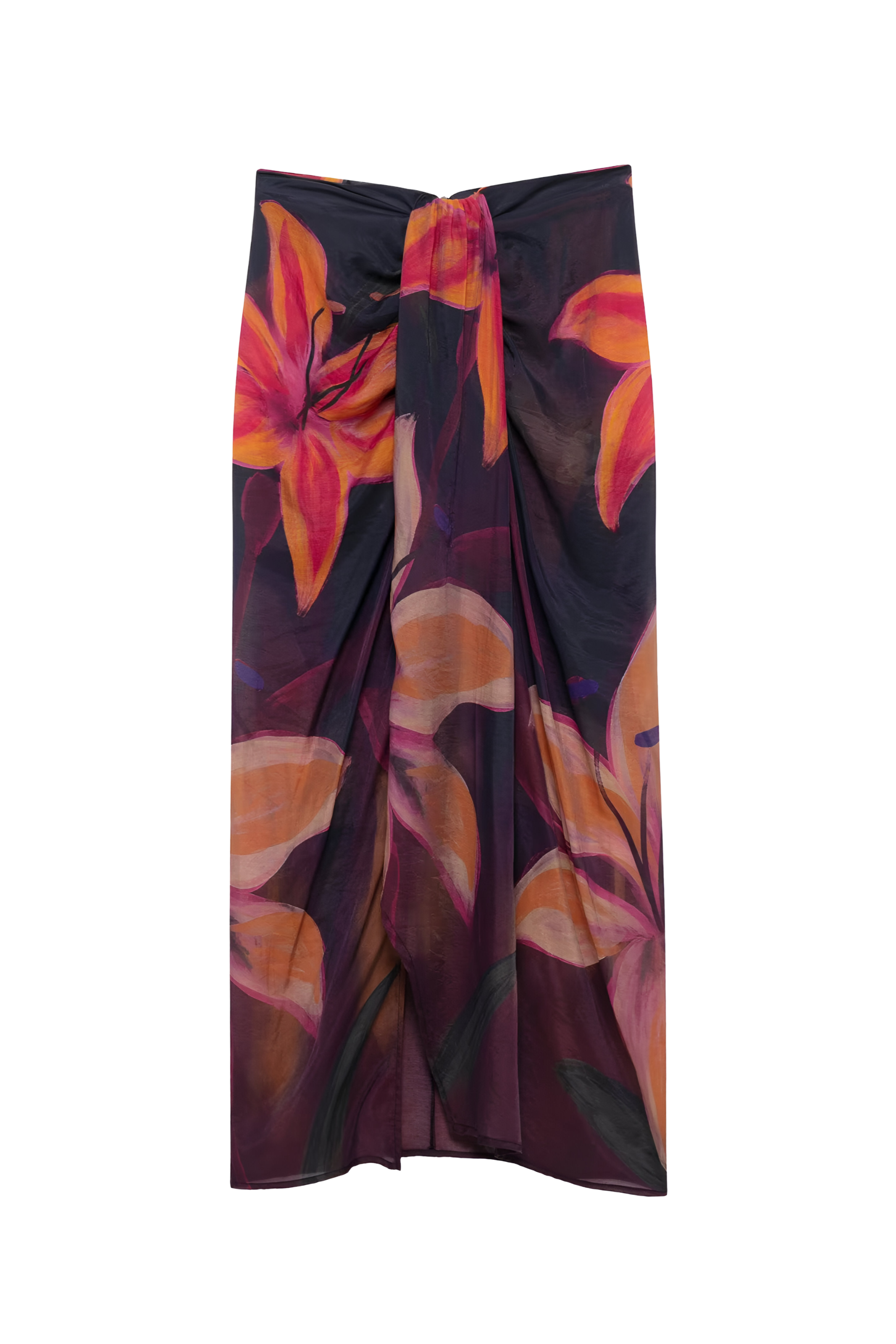 Midnight Bloom Sarong Skirt