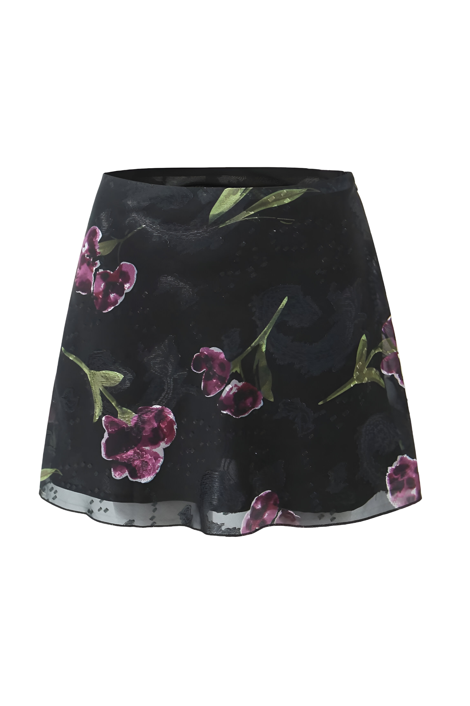 Shadow Bloom Mesh Mini Skirt