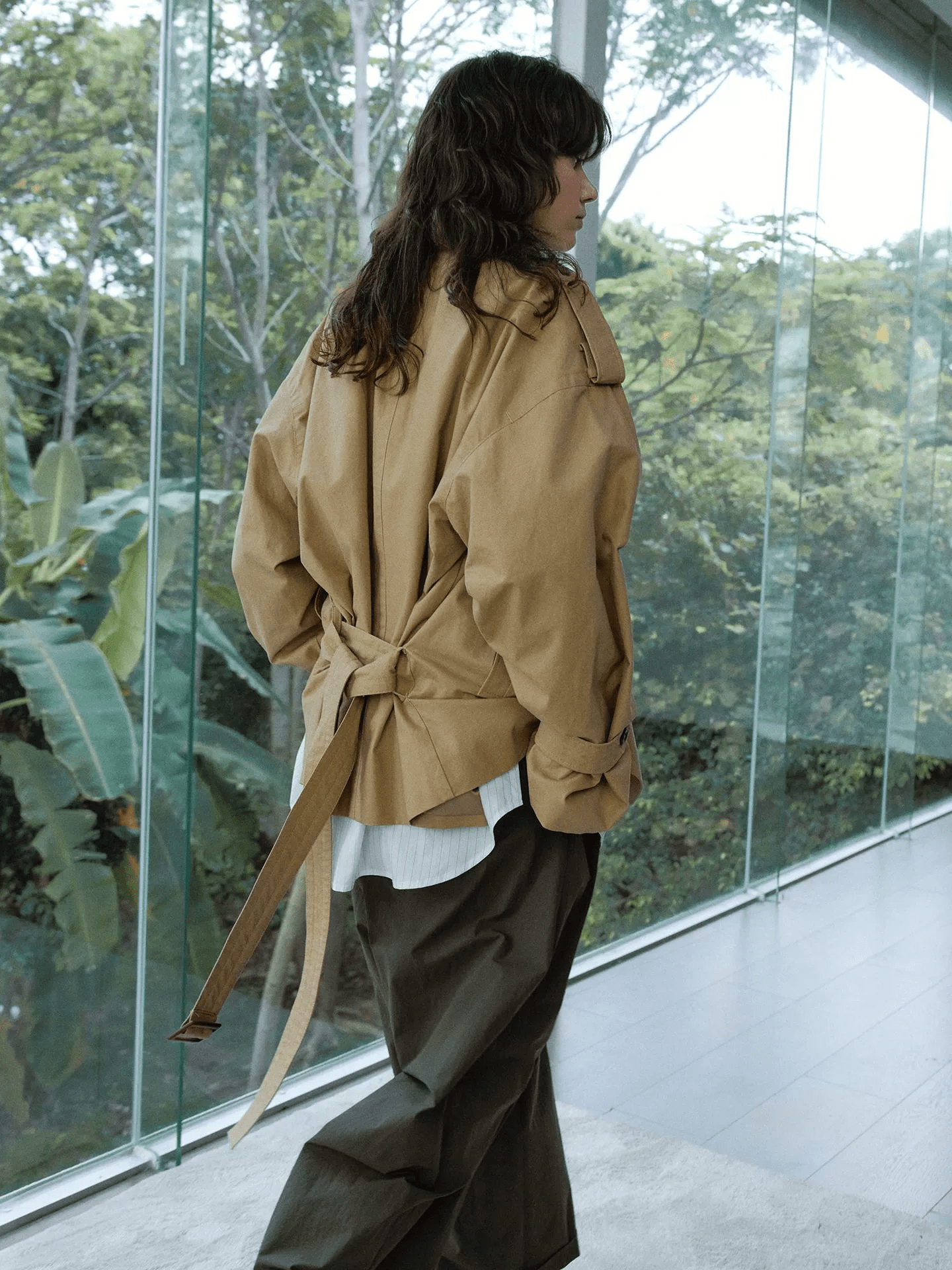 Éliane Oversized Tailored Cropped Trench