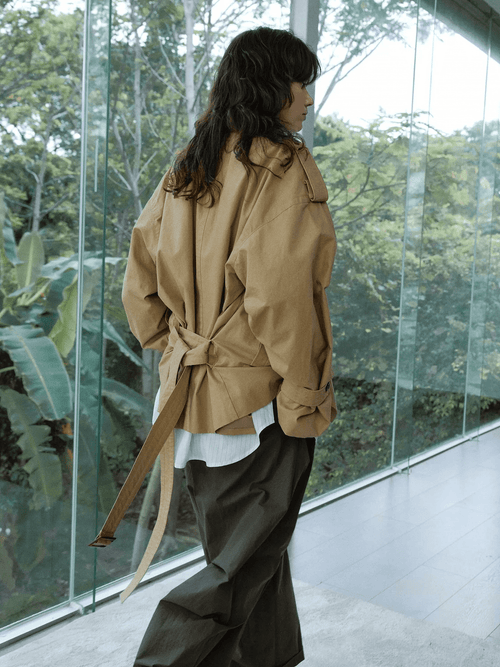 Éliane Oversized Tailored Cropped Trench