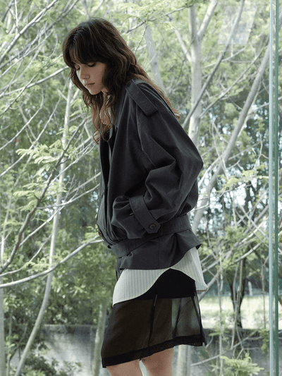 Éliane Oversized Tailored Cropped Trench