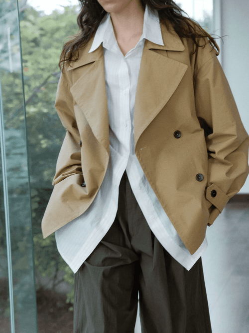 Éliane Oversized Tailored Cropped Trench