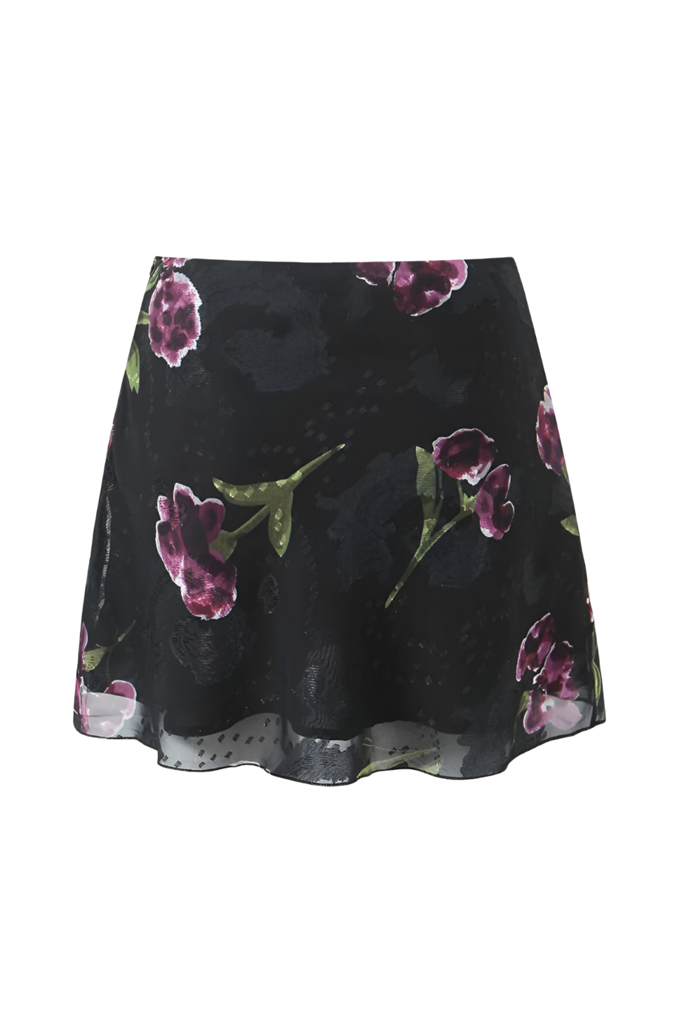 Shadow Bloom Mesh Mini Skirt