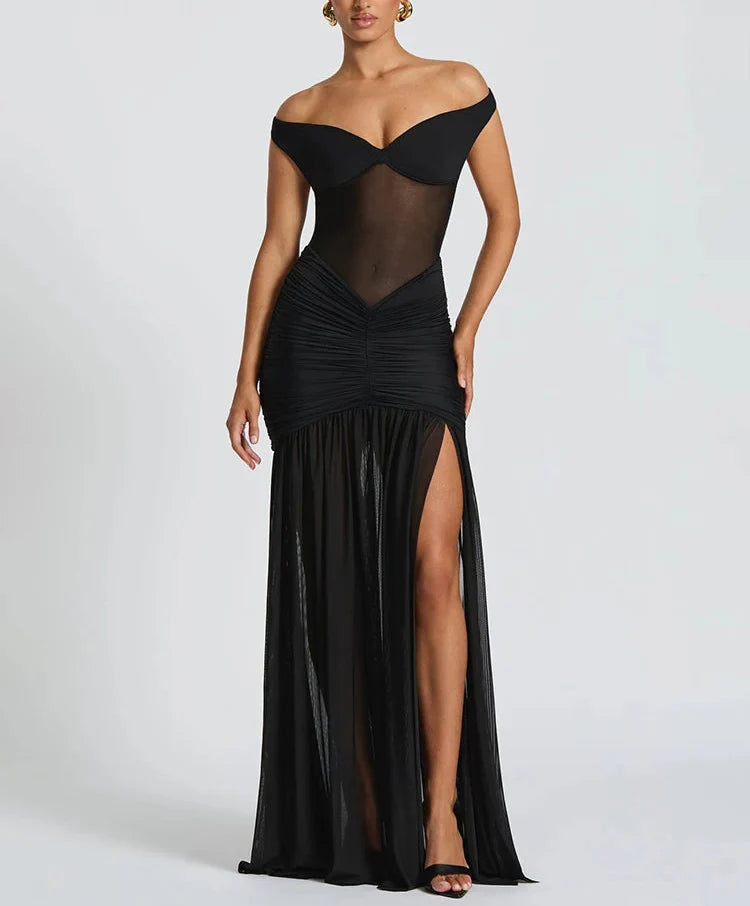 Ariel Thigh High Maxi Dress