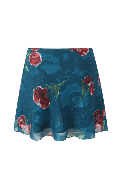 Midnight Cherry Mesh Skirt