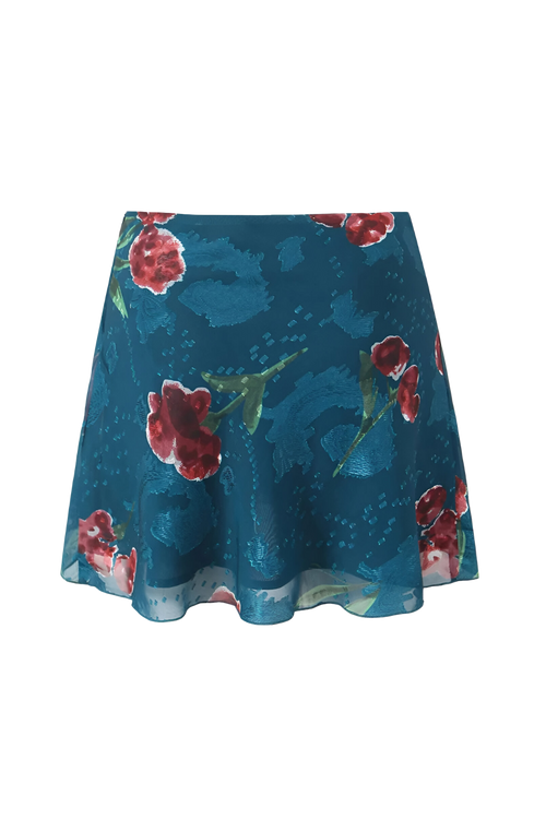 Midnight Cherry Mesh Skirt