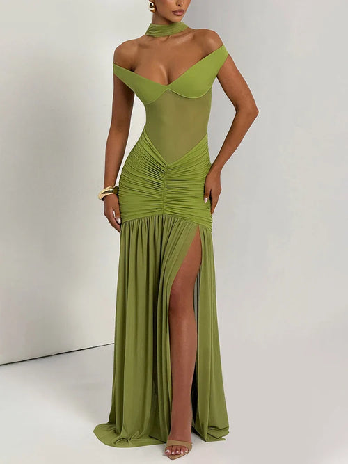 Ariel Thigh High Maxi Dress