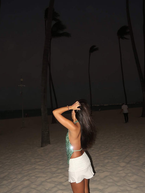Emerald Drip Halter Top