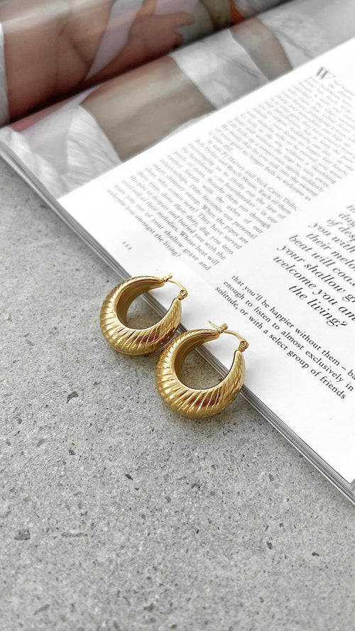 Sloane - Gold-Plated Hoop Earrings