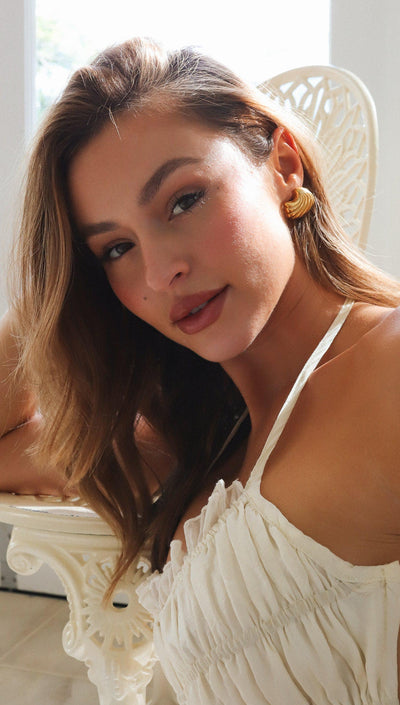 Emery - Gold Seashell Earrings