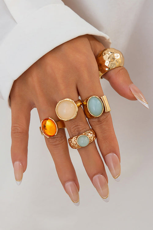 Rhinestone Open Ring Set