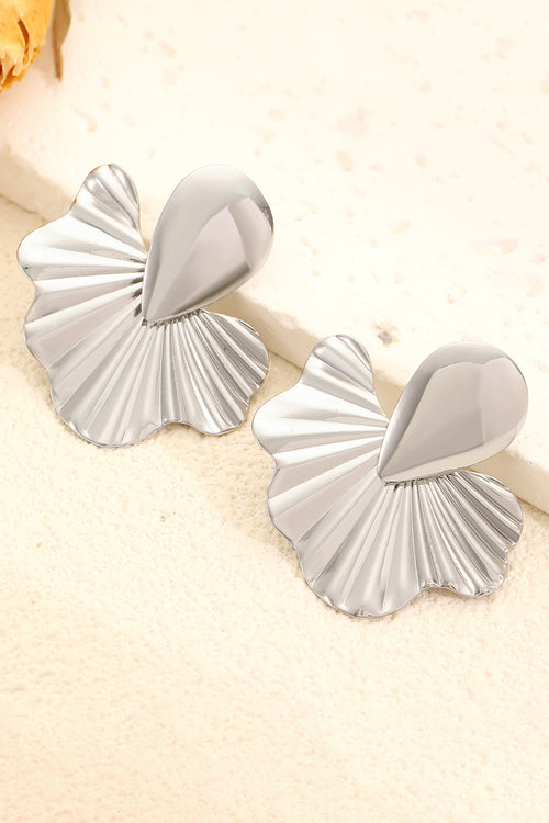 Metallic Ruched Earrings