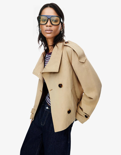The Brookvale High Neck Short Trench