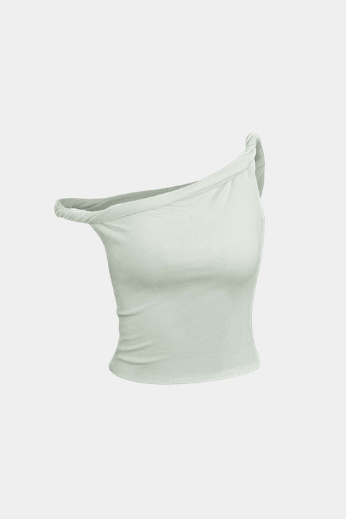 Basic Asymmetrical Twist Sleeveless Top