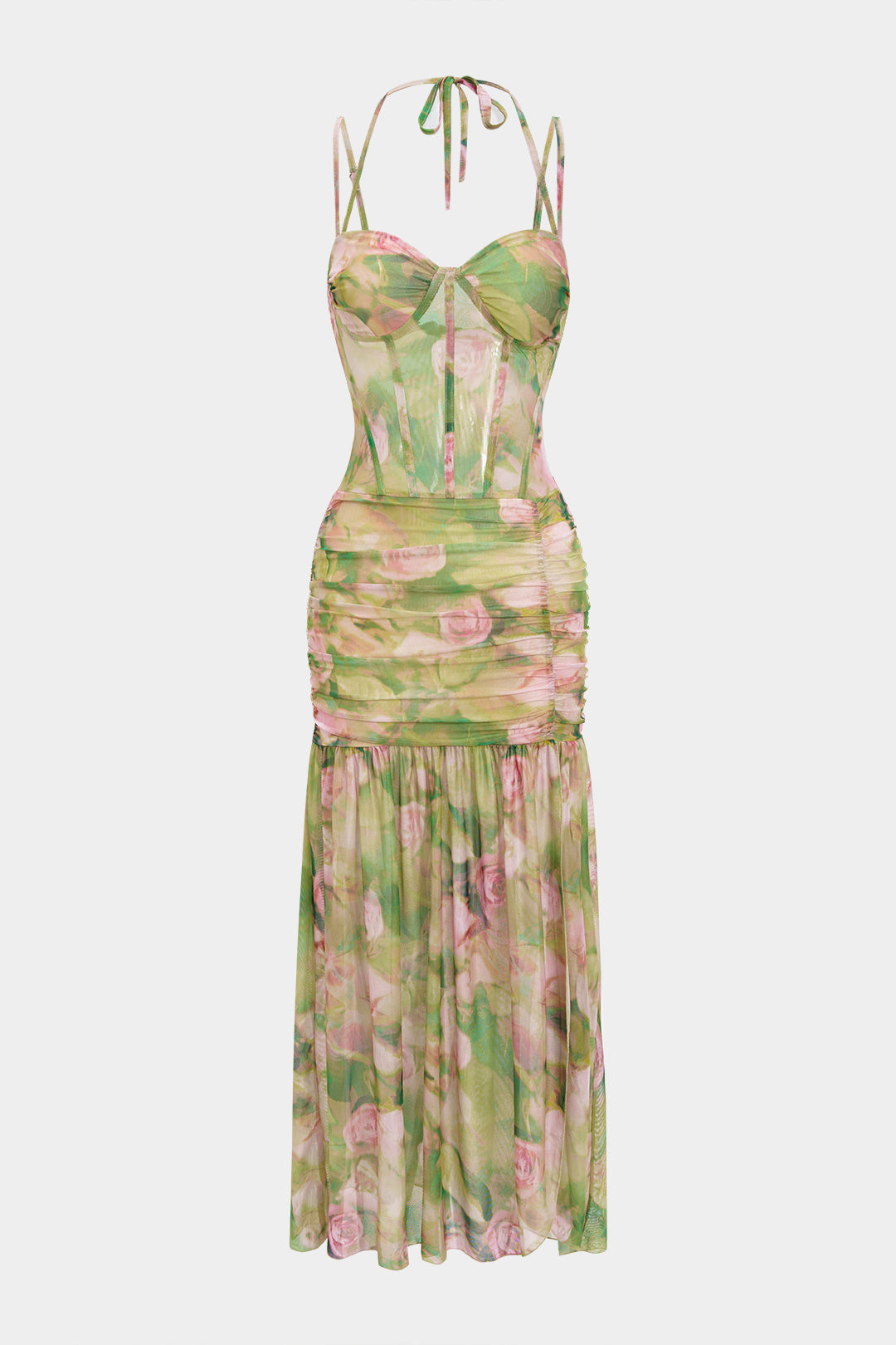 Floral Print Slip Midi Dress