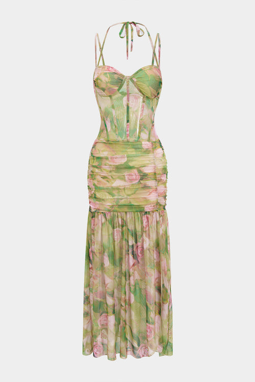 Floral Print Slip Midi Dress