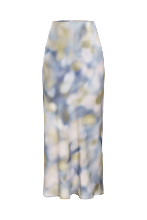 Mist Bloom Satin Skirt