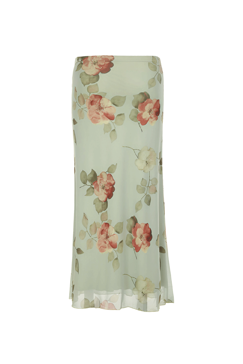 Willow Rose Satin Skirt