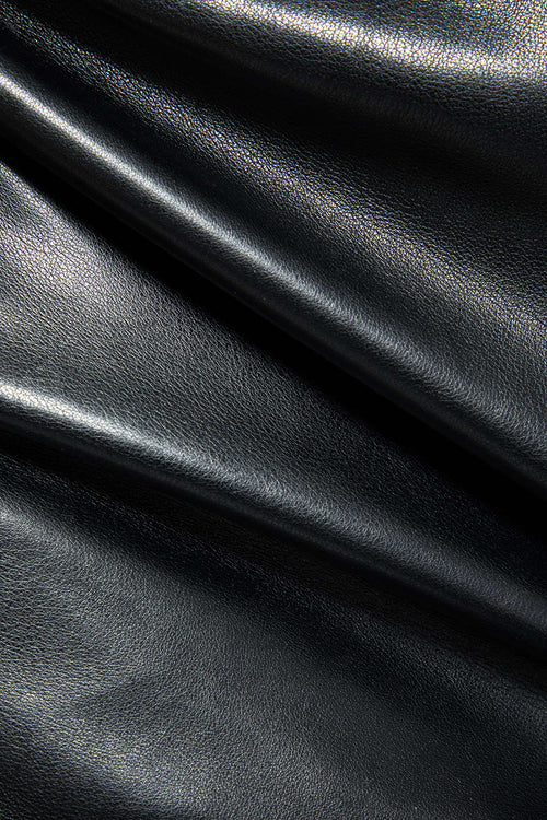 Tie Leather Front Mini Dress