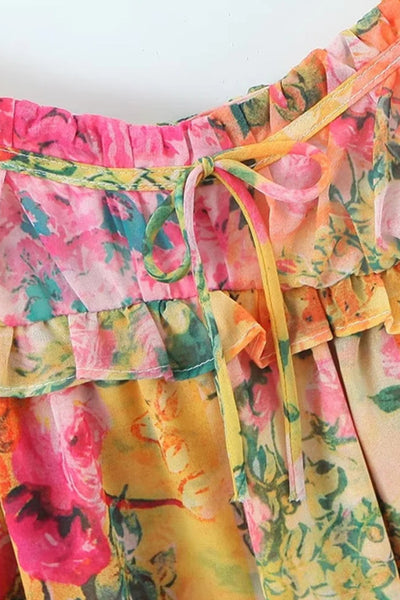 Perfect Vacay Floral Print Mini Dress