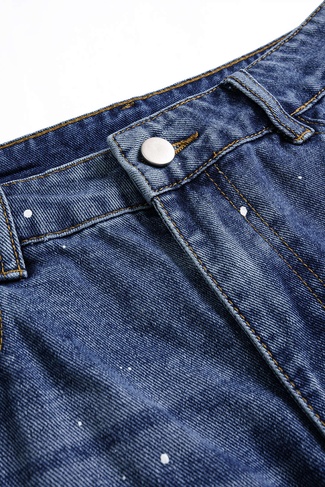 Lace Cut Out Patchwork Wide Leg Jeans