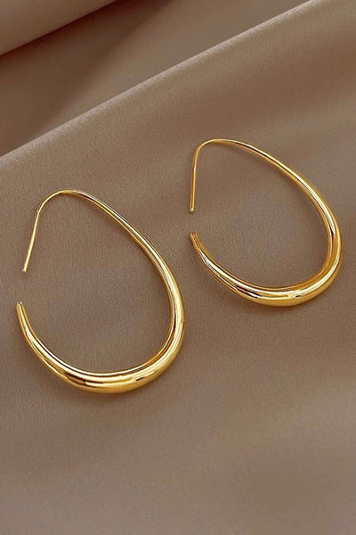 Metal Oval Earrings