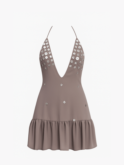 Studette Halo Halter Mini Dress