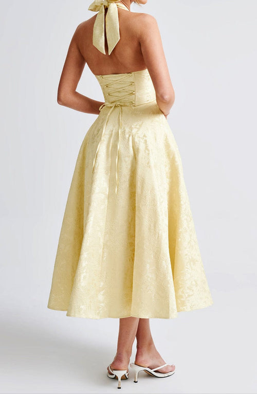 Liana Midi Dress - Lemon