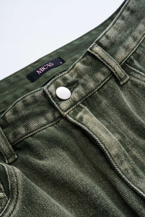 Ombre Multi Pocket Wide Leg Cargo Jeans