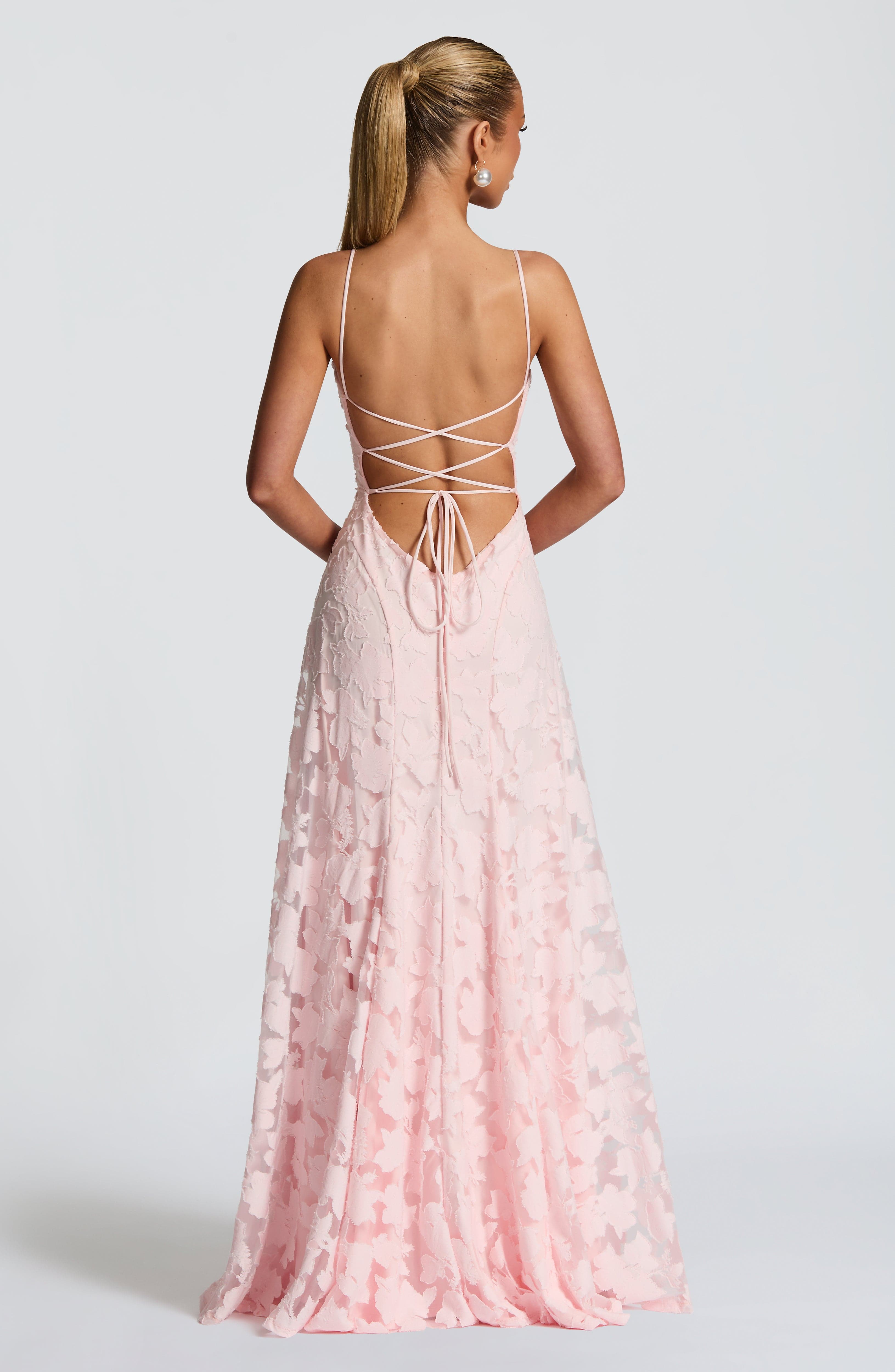 Floral Lace Spaghetti Strap Maxi Dress