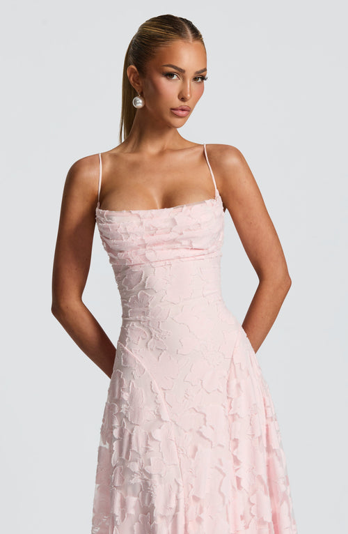 Floral Lace Spaghetti Strap Maxi Dress