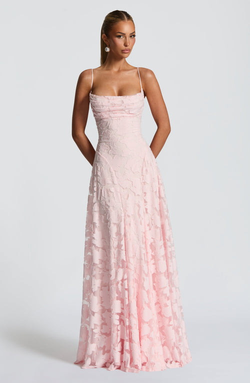 Floral Lace Spaghetti Strap Maxi Dress