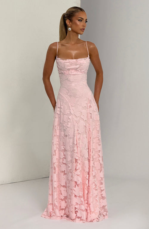 Floral Lace Spaghetti Strap Maxi Dress