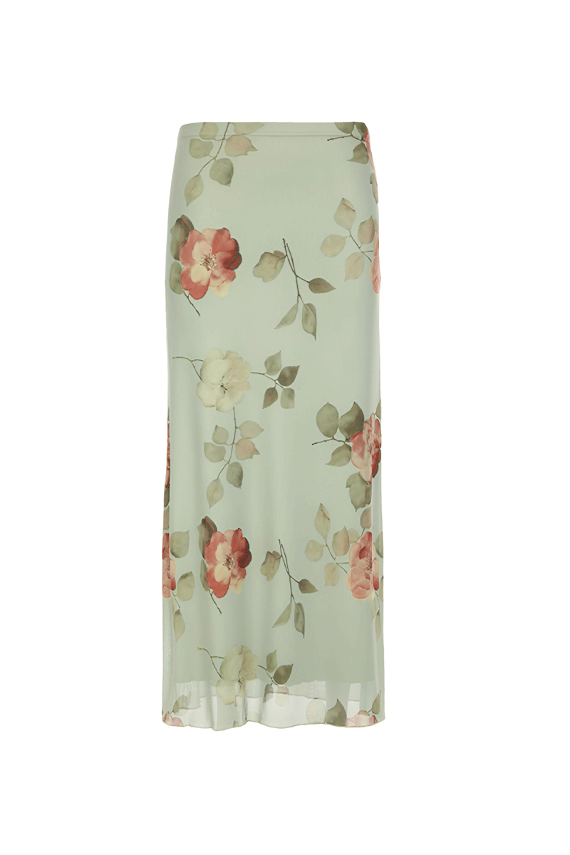 Willow Rose Satin Skirt